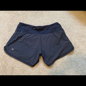 Black Lululemon athletic shorts